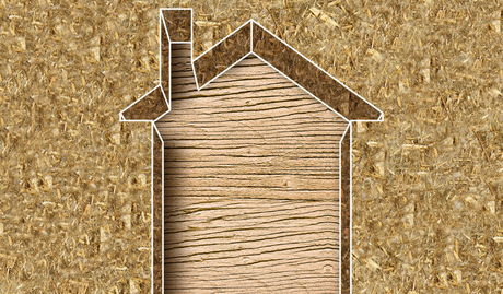 Haus in Holz ausgeschnitzt